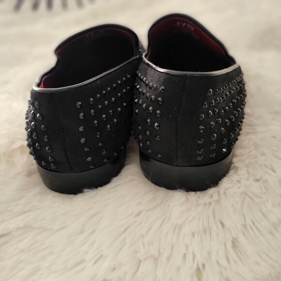 J75 Jump FALCO-B Dress Men's Black Studded Slip- On Loafers -US 6 - Picture 5 of 10